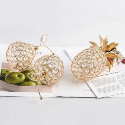 3D Artesanato De Cristal Pêra Ornamento De Maçã, Strass Brilhante, Decoração De Mesa Centerpiece, Fotografia Prop, Casa, Decoração Do Casamento, Presentes - Image 3
