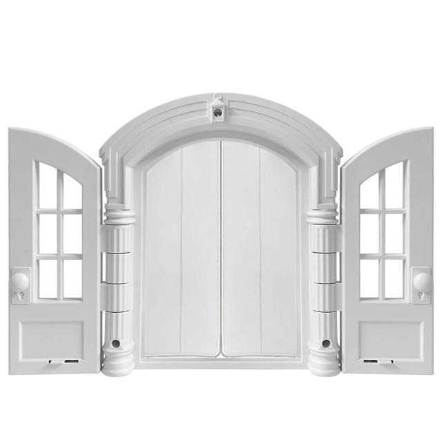 Porta dupla resistente para pets: ideal para gatos e cachorros com design sem aba e abertura francesa