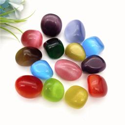 100g 20-30mm olho de gato pedra de cristal cai cura colorido pedra cascalho espécime aquário tanque de peixes decoração - Image 2