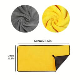 1 pçs toalha de limpeza de microfibra panos de limpeza de carro detalhando profissional secagem de carro toalha de microfibra ferramenta de manutenção de lavagem de carro - Image 2