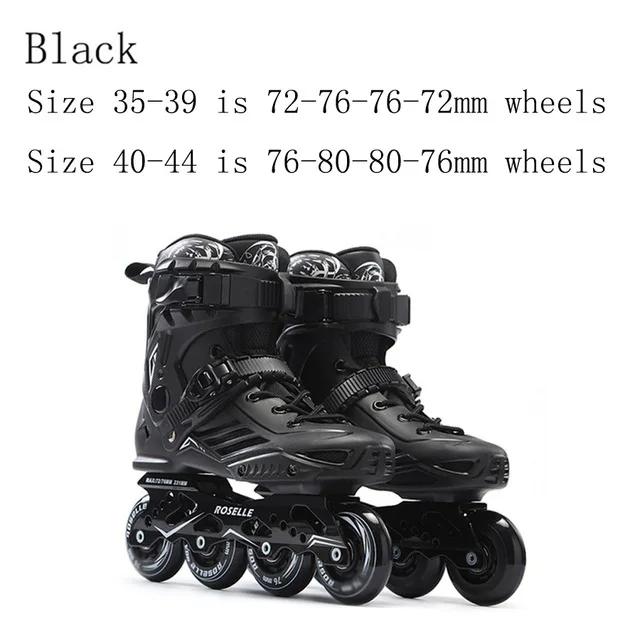 Japy Skates Roselle RS6: Patins em Linha com Rodas de 72-76-80mm ou 3x110mm, para Velocidade e Estabilidade sem Derrapagens