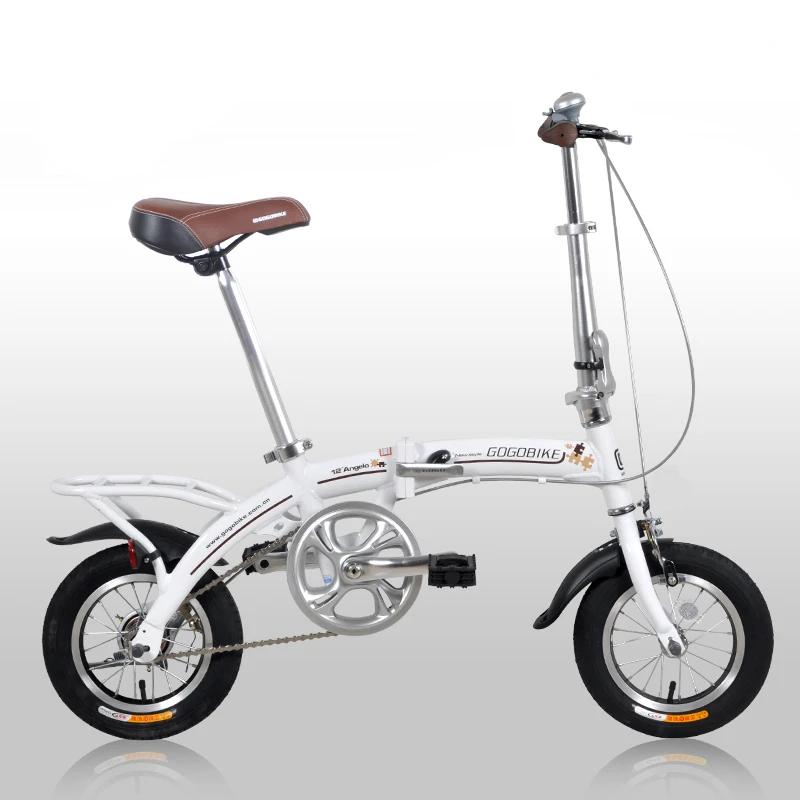 Mini bicicleta dobrável portátil para homens e mulheres, liga de alumínio, tipo de roda pequena, 12 ", ultra leve, adulto - Image 1