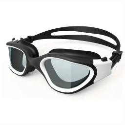 Óculos de Natação Ajustáveis em Silicone para Homens e Mulheres, Anti Nevoeiro, Proteção UV, Lente Clara, Impermeável, Adulto, Óculos de Natação na Piscina - Image 2