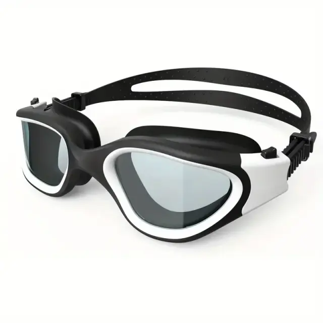 Óculos de Natação Ajustáveis em Silicone com Proteção UV e Lentes Claras para Adultos, Ideal para Piscina e Uso Anti Nevoeiro