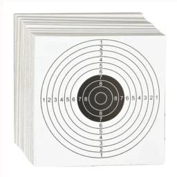 Papel alvo para treinamento de tiro de caça, estilingue, pistola, rifle, acessórios de prática ao ar livre, 100PCs, 17cm x 17cm - Image 1