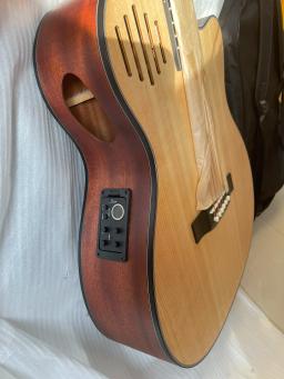 Guitarra acústica elétrica com EQ, personalizado, 6 cordas, Full Handmade, Cutaway Design, Folk, alta qualidade, 40 polegadas - Image 5
