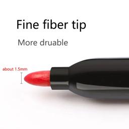 10 pçs caneta marcador permanente mangá desenho marcadores preto azul vermelho à prova dwaterproof água tinta esboço canetas papelaria arte material escolar - Image 4
