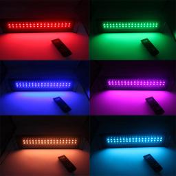 Atualize a lâmpada conduzida do tanque de peixes da luz do aquário com os suportes extensíveis rgbw timer dimmer 0-100% programável 24/7 controle remoto - Image 5