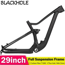 Quadro de suspensão total de carbono xc, 29 polegadas, choque traseiro, 165mm, suspensão total, mtb, quadro de carbono através do eixo 148mm, quadro de mountain bike 29 - Image 5