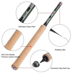 Goture tenkara vara de pesca com mosca combo 3.6m ultraleve haste de fibra carbono com linha isca clipper portátil tenkara haste conjunto equipamentos - Image 4
