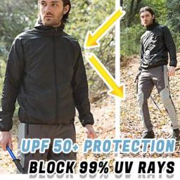 Casaco de chuva para acampamento, unissex, corta-vento, mulheres, homens, jaqueta à prova d'água, roupas de proteção solar, trekking, pesca, jaqueta corta-vento - Image 3