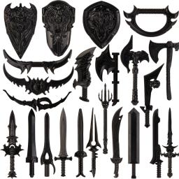 Acessórios Medievais Arma Militar, Blocos de Construção Toy, Brinquedos, Lança do Sol, Arco, Flecha, Leão, Coração, Escudo, Leviathan, Machado - Image 3