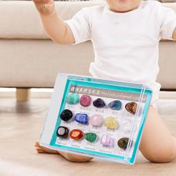 Kit de coleção de pedras preciosas para crianças, rocha e pedra, educação científica, kit mineral para meninos e meninas, presentes para estudantes - Image 6