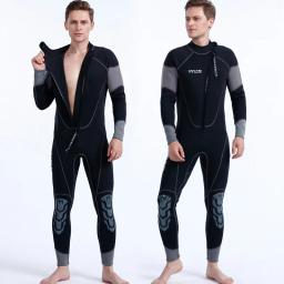 Fato de mergulho em neoprene masculino, fato 3mm, natação, surf, mergulho, caiaque, roupas esportivas, roupa molhada, 1 peça, novo - Image 2