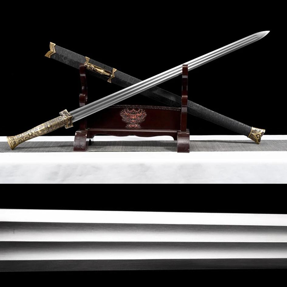 Arma Samurai de Aço Real, Espada Medieval, Katana Afiada, Artes Marciais, Luta Ninja, Luta, 101cm - Image 1