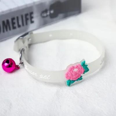 Coleira Brilhante com Sinos para Cães e Gatos - Colar Luminoso e Leve para Brilho Noturno