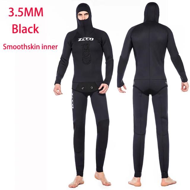 Conjunto de Mergulho em Neoprene com Capuz: Ternos de Caça Subaquática em 3.5mm, 5mm e 7mm para Manter o Corpo Quente