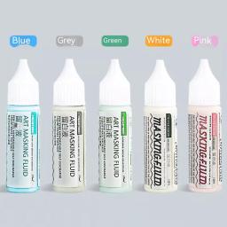 18ml arte mascaramento fluido pigmento cobrindo líquido aquarela pintura aquarela mascaramento fluido em branco cola pintura arte suprimentos - Image 1