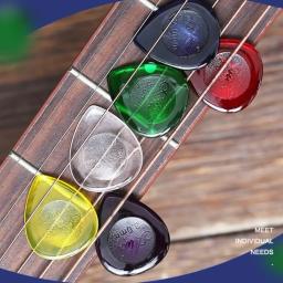Palhetas de guitarra stubby 1mm 2mm 3mm 6 peças acessórios kit acrílico grandes stubbies grande liberação rápida novo durável prático - Image 5