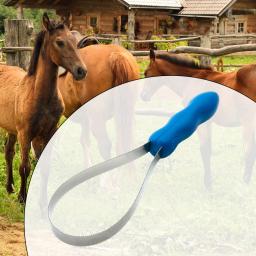 Cavalo aliciamento pente equestre escova raspador antiderrapante curry pente para gado animal todos os tipos de cães curry combo suor raspador - Image 1