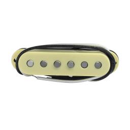 Fleor-captador de guitarra elétrica vintage, captador amarelo com single coil, alnico 5, 52mm - Image 3
