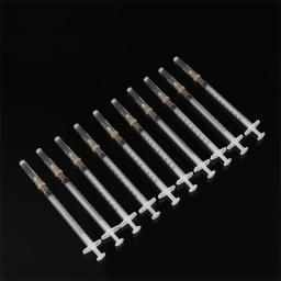 Indústria Seringa com Chapéus, Seringa Plástica, Alimentador de Agulhas com Agulhas, Injetor Veterinário, 1ml, 10Pcs - Image 5