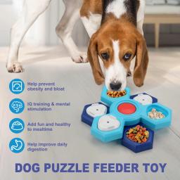 Anti-Asfixia Puzzle Brinquedos para Cachorro, Dispenser Interativo de Alimentos, Louça Anti-Asfixia, Dog Lambing Plates, 2, 3, 4 Camadas - Image 5