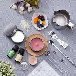 DIY Vela Fazendo Kit Suprimentos, Conjunto Completo de Iniciantes, Cera De Abelha Pot, Vela Dye Wicks, Titular Adesivo, Aromaterapia Ferramenta, Incluindo 240g - Image 3