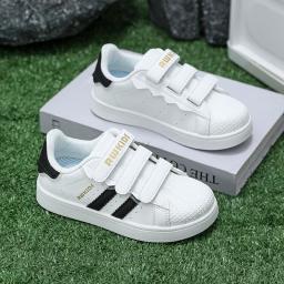 Novo tenis tênis para crianças verão respirável meninos meninas sapatos esportivos casuais sola macia crianças pequenos sapatos brancos tamanho 26-37 - Image 5