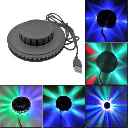 5w usb rgb som luz ativada girando discoteca led bola festa palco par luzes lâmpada ativada led disco som estroboscópio lâmpada - Image 1
