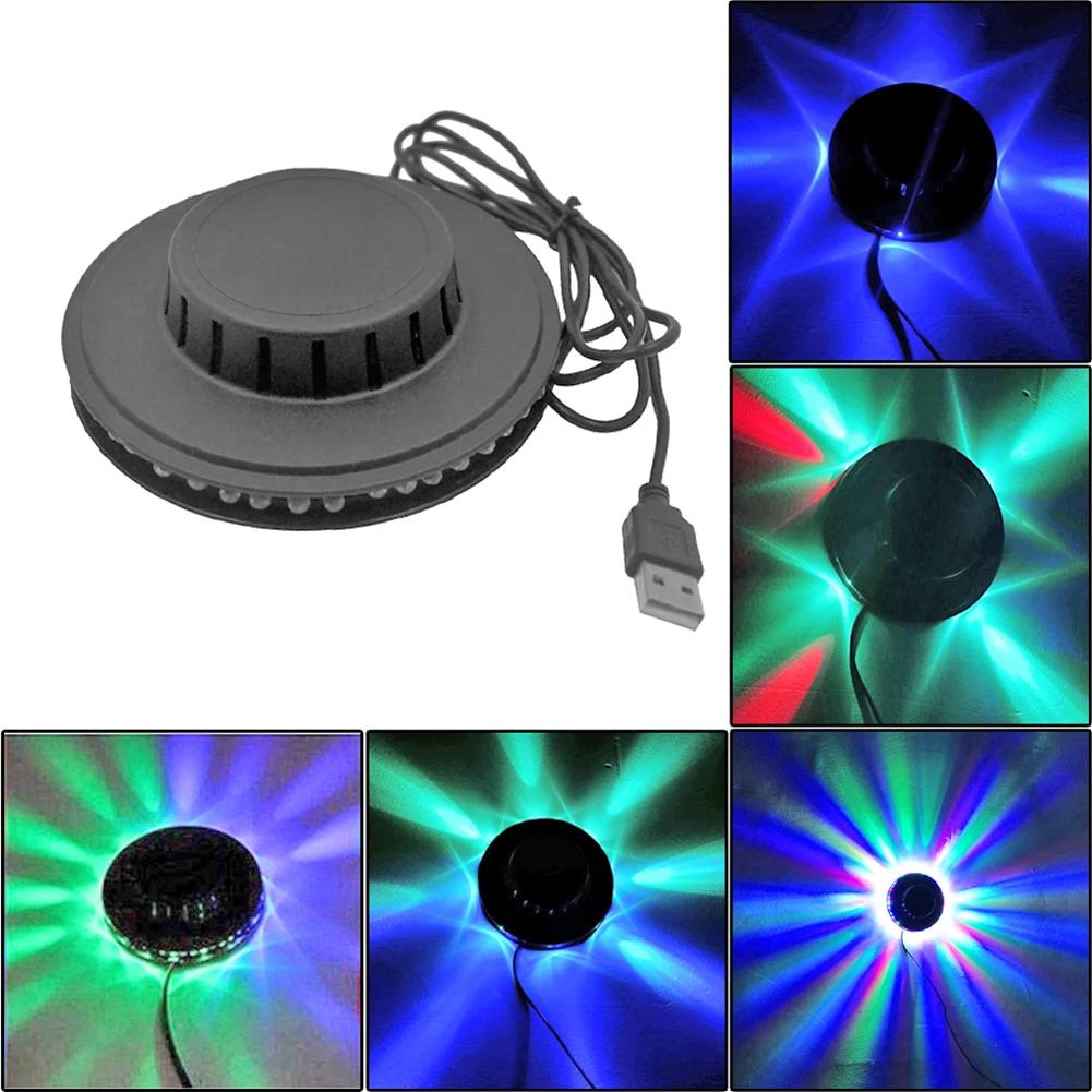 5w usb rgb som luz ativada girando discoteca led bola festa palco par luzes lâmpada ativada led disco som estroboscópio lâmpada - Image 1