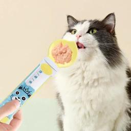 Alimentador lavável para animais de estimação, colher de gato, espremer alimentadores, alimentador úmido para gatinhos e cães, 2 em 1 - Image 1