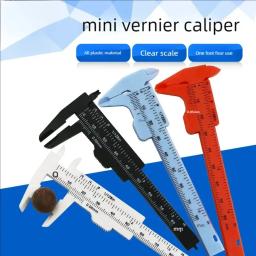 Mini pinça de plástico Vernier para estudantes, ferramenta de medição, pequenos presentes, Pie de metro, novo, 0-80mm - Image 1