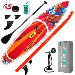 Prancha de remo inflável SUP com barbatanas, prancha de surf de pé, acessórios ultraleves, 2023, 18,5 libras - Image 2