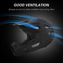 Descoberta-Capacete De Bicicleta De Rosto Completo Com Guarda De Chin Removível, Viseira Ventilada, Capacete De Bicicleta MTB De Montanha - Image 4