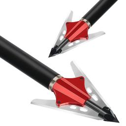 Spring Slide Blade Broadheads para Caça, Mecânico Compatível com Besta e Arco Composto, 2 Mola, 6 Pcs - Image 4