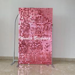 Painel de parede com paetês quadrado, decoração de arte ativa, metálico, cenário, festa, evento, marketing, conferência, show - Image 5