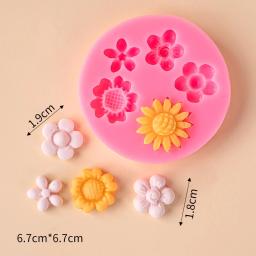 Molde de silicone de cerâmica macia, argila do polímero, folhas e decoração de flores, DIY Fondant Drip Glue, Moldes artesanais - Image 6