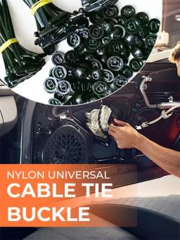 200/100/50 Peças de Abraçadeiras de Nylon Autoblocantes com Clipe de Pressão – Fitas de Fixação para Cabos, Tubos e Fiação Automotiva com Liberação Rápida Fixador de cabos universalEnforcadores para eletrônicosKit de g - Image 4