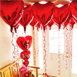 Hélio inflável coração-como balões, 18 polegadas, rosa, ouro, vermelho, para o casamento, festa de aniversário, 10pcs - Image 1