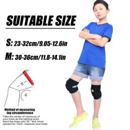 1 par crianças joelheiras com almofadas sbr espessadas ajustável anti-deslizamento joelheiras para crianças macias joelheiras para hóquei de futebol de voleibol - Image 6