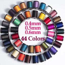 Linha encerada redonda para costura de couro, Linha encerada para costura manual e artesanato de jóias, Circular, 0,4mm, 0,5mm, 0,6mm - Image 1