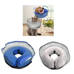 Coleira elizabetana inflável para animais estimação cão gato cone protetor após a cirurgia coleira cicatrização feridas - Image 2