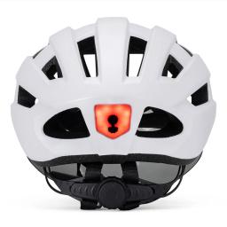 Capacete de bicicleta masculino feminino óculos de sucção magnética capacete de bicicleta com luz traseira recarregável usb capacete de ciclismo moldado integralmente - Image 3