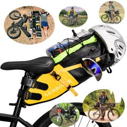 Newboler saco de bicicleta à prova dwaterproof água 13l grande capacidade sela saco ciclismo dobrável cauda saco traseiro mtb estrada tronco bikepacking - Image 2