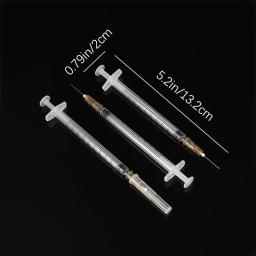 Indústria Seringa com Chapéus, Seringa Plástica, Alimentador de Agulhas com Agulhas, Injetor Veterinário, 1ml, 10Pcs - Image 2