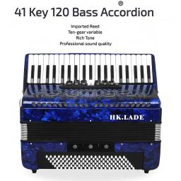 Acordeão Instrumento Musical com Alças, Piano Educativo, Música, Amante, Iniciantes, Adultos, Estudantes, 41 Teclas, 120 Baixo - Image 1