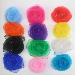 Lenços quadrados mágicos para crianças, lenço malabarismo para crianças, acessórios para adereços de desempenho, multicolorido, 60x60cm, 12 peças - Image 1