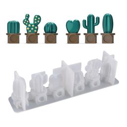 Imãs de geladeira cacto irregular cristal cola epoxy resina molde geladeira adesivo silicone molde diy artesanato decoração ferramentas de fundição - Image 2