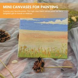 Mini placa de pintura a óleo painéis de cavalete de lona delicados artesanato multifunções de madeira guarnição infantil DIY para desenho 2 conjuntos - Image 5